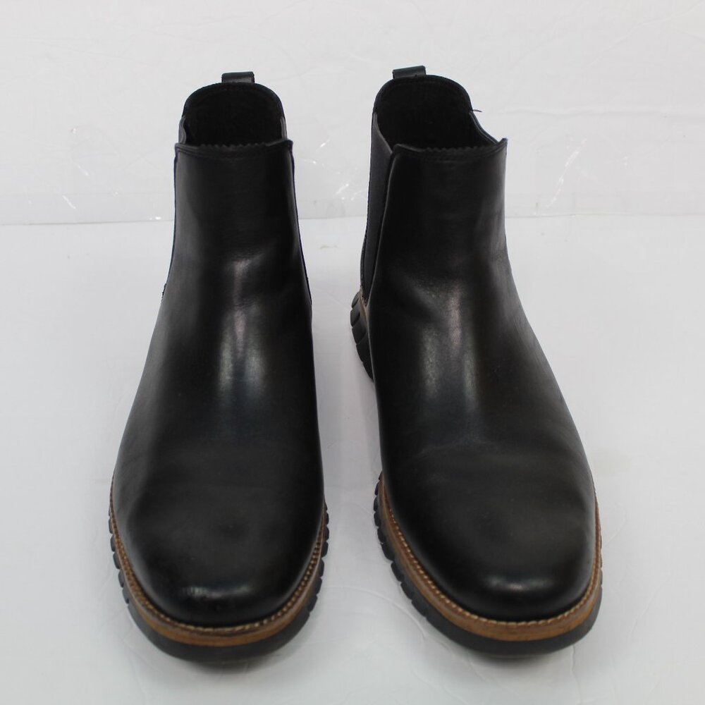 COLE HAAN Mens Black Pull Tab Zerogrand Waterproof Platform Chelsea Boots 11.5 - Picture 3 of 10